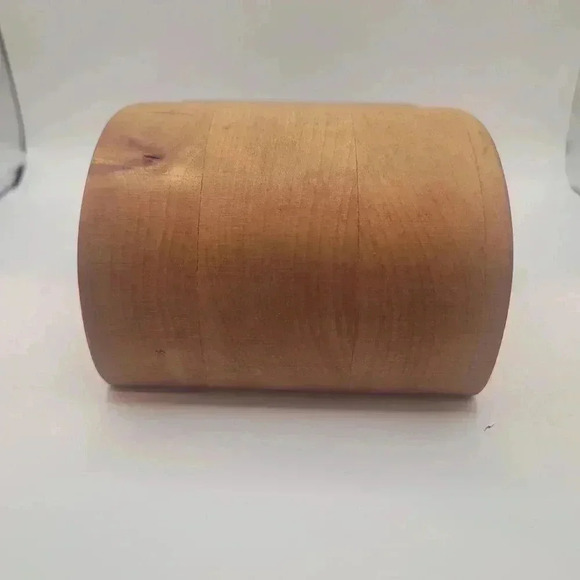Keepsake Box Nautical Wave Shaped Cherry Wood Bandsaw 2 Compartment Handmade. - Picture 2 of 12